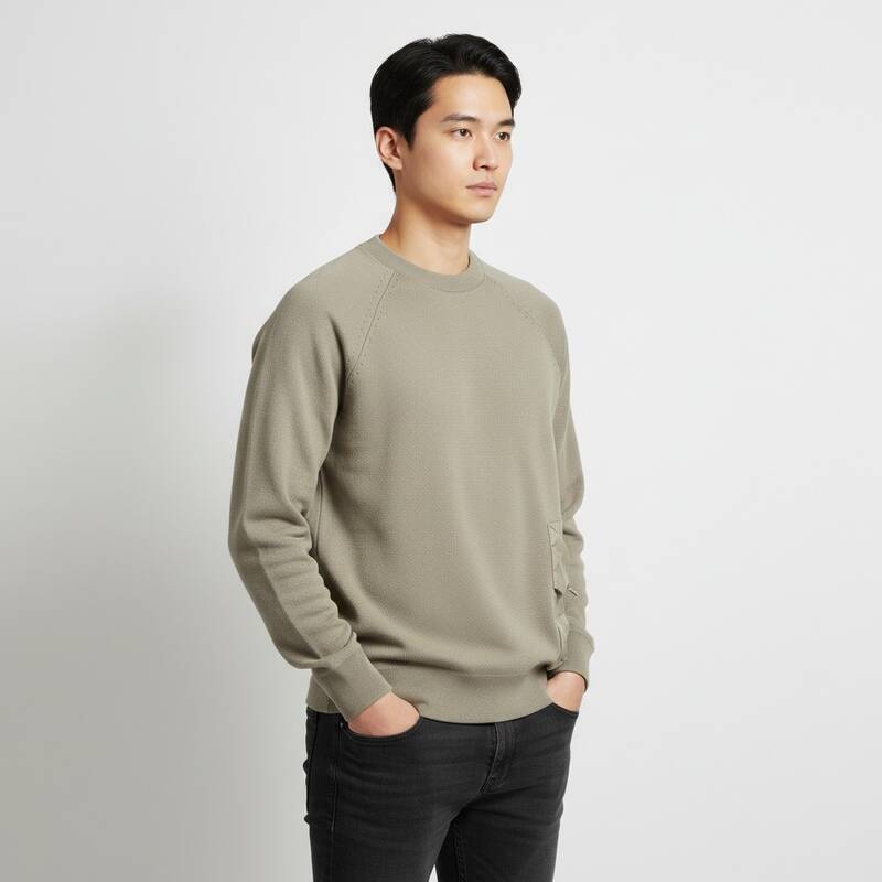 [ラベッルッソ] ダブルミックス ポケット クルーネック 15CLKN020A 006599A 335