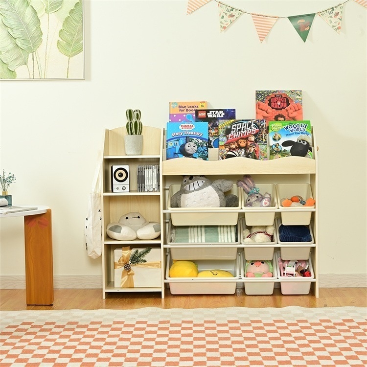 天然木 キッズ 収納ラック おもちゃ収納 絵本ラック 大容量 絵本ラック おもちゃ箱 おしゃれ 絵本棚 ラック ボックス 本棚 こども キッズ 収納ボックス 女の子 男の子 入学入園