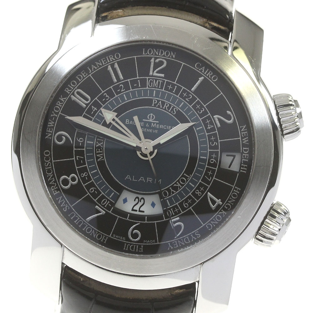 訳あり ボーム＆メルシェ Baume & Mercier 65322 ケープランド アラーム GMT 自動巻き メンズ _833625【中古】