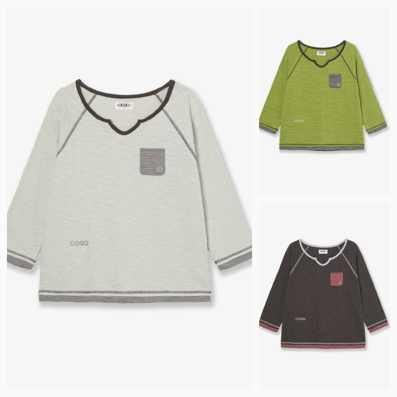 【aeae】 26SS LAYERED SLEEVE TEE : 3COLORS