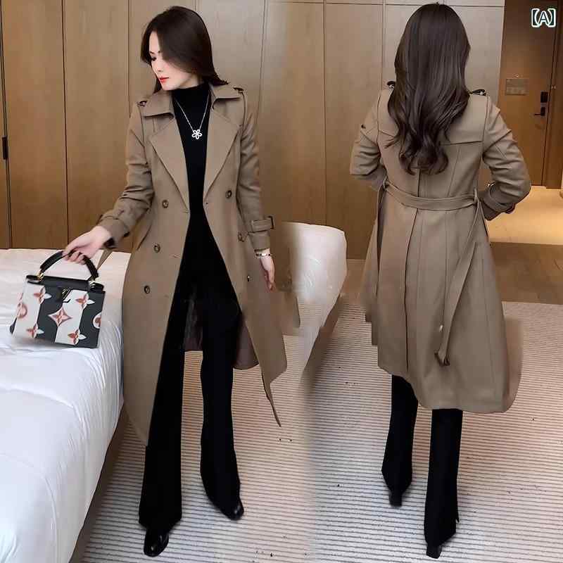 レディース 春秋 長袖 トレンチコート アウター 婦人服 おしゃれ きれいめ カジュアル イベント 通勤 通学 お呼ばれ 衣装 ディナー アップ
