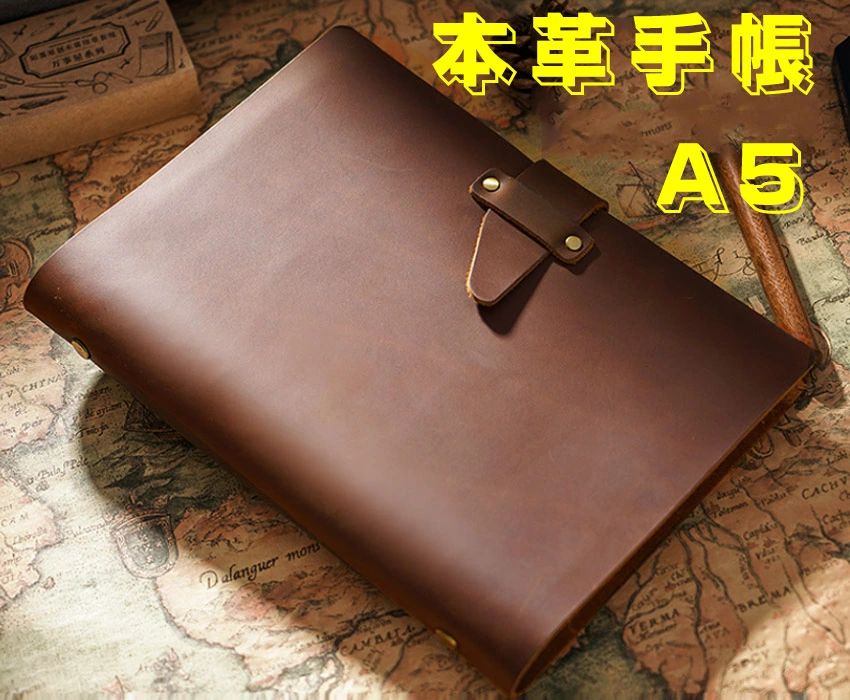 数量限定 A5 本革ノート 手帳 ヴィンテー ルーズリーフ 日記帳 クレイジーホースレザー ビジネスオフィス用品 卒業記念品 退職 就職 昇進お祝い