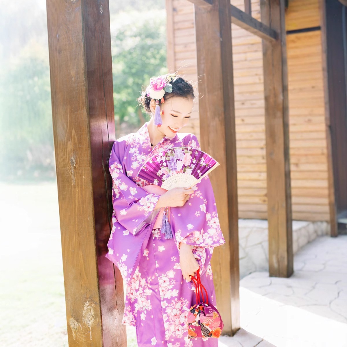 桜の美桜着物女和風レトロ改良版着物女