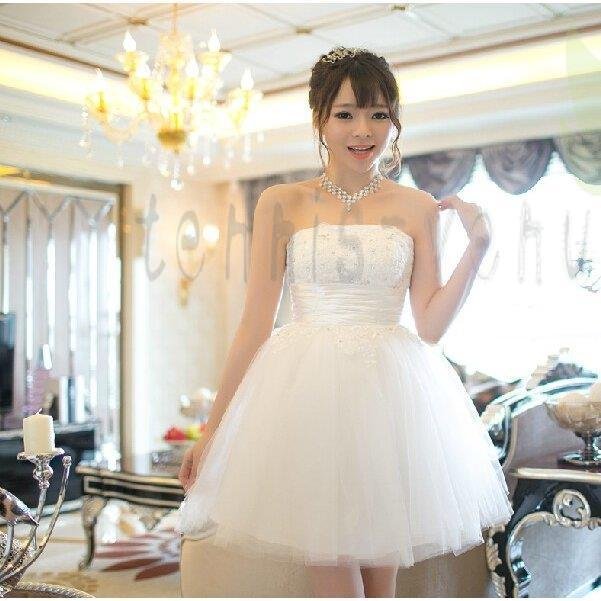 ミニドレス 白 安い ウエディングミニドレス 結婚式 ミニドレス 演奏会 パーティードレス ミニ 二 7,830円