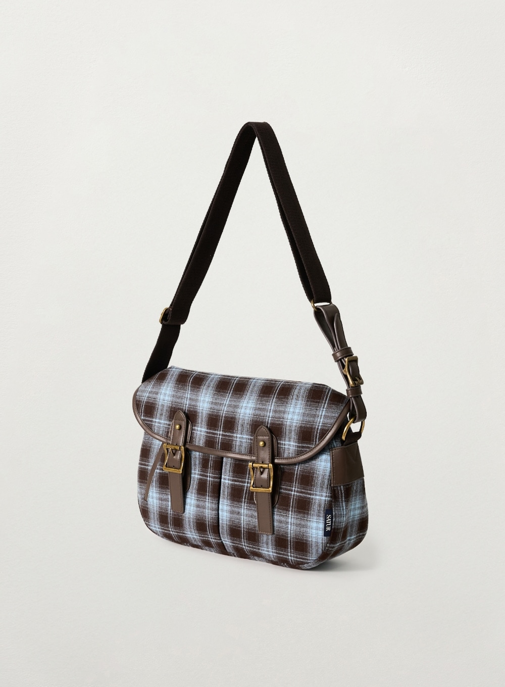 【SATUR】25FW CLASSIC CHECK SHOULDER BAG : BLUE