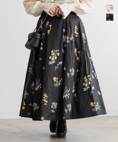 大きいサイズ レディース LL 3L 4L XL XXL XXXL CLETTEオリジナル花柄ロングスカート