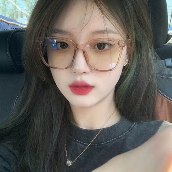 ファッション 透明 縁取り メガネ 男女 ブルーライト カット メガネフレーム 1P