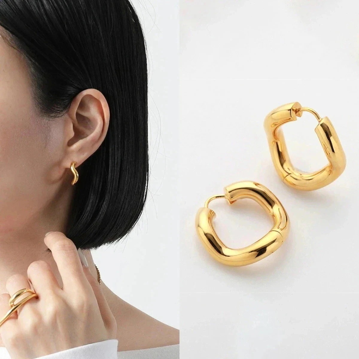 Charlotte Chesnais シャルロットシェネ フープピアス BOUCLES DOREILLES WAVE 21BO105VER レディース アクセサ】 【ts】
