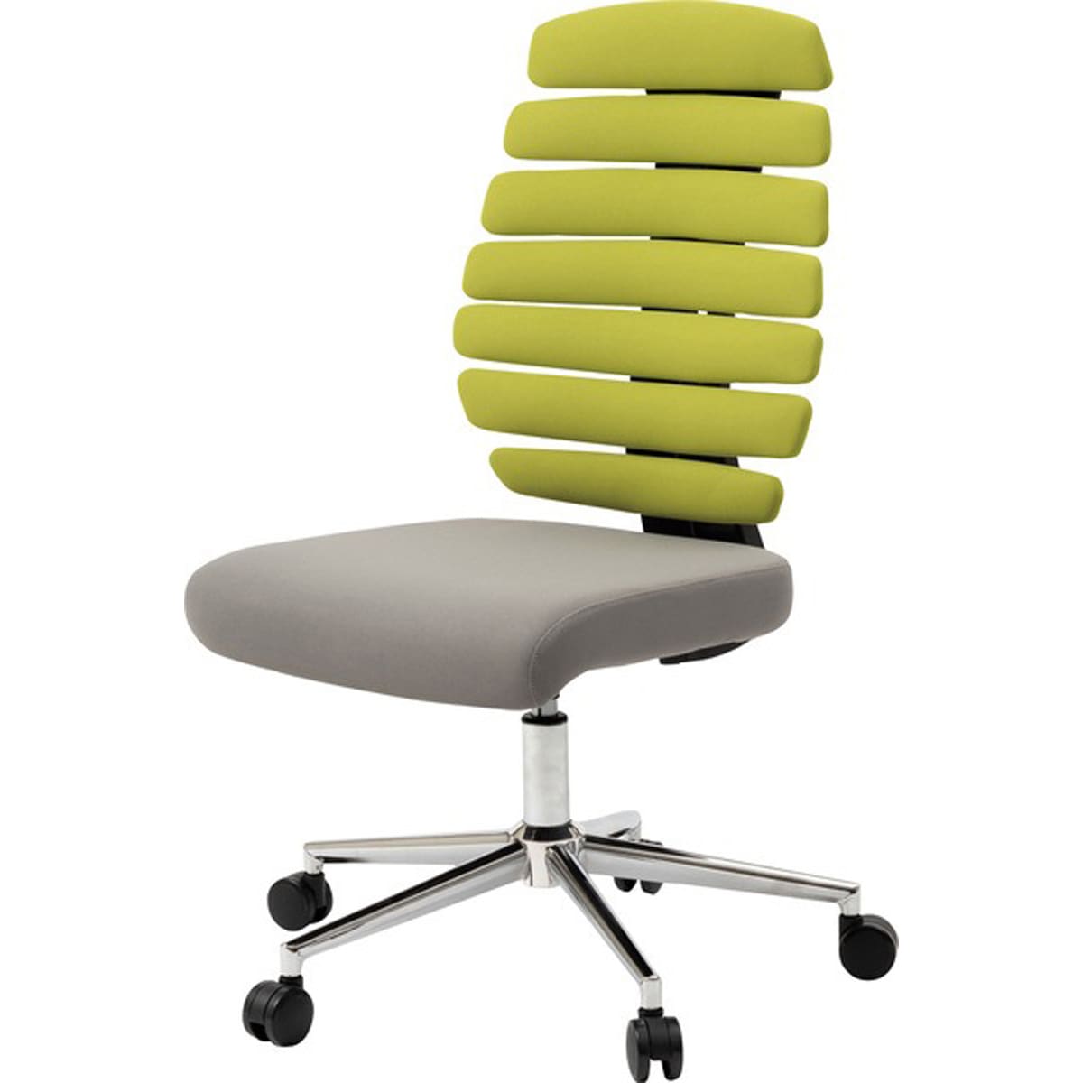 オッソ オフィスチェア OFC-70GR OFC-70GY 昇降機能 デスクチェア キャスター付 パソコンチェア イス 椅子 ＰＣチェア 肘なし おしゃれ 回転チェア ワークチェア グリーン グレー