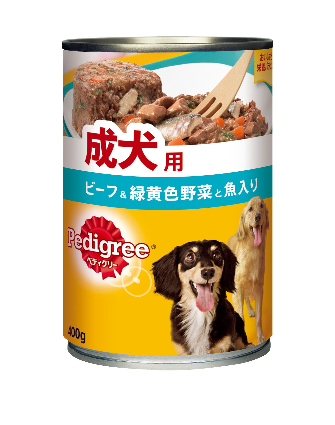 全国送料無料 ペディグリー 成犬用 ビーフ＆緑黄色野菜と魚入り 400gx24缶