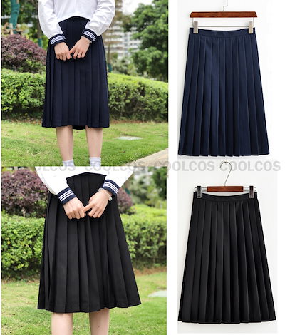 Qoo10 Shalypoly 無地プリーツスカート レディース服