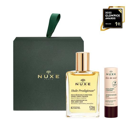 【ギフトにおすすめ】ニュクス ベストセラー ギフトセット (プロディジュー オイル 30ml + レーブドミエル リップバーム 4g)