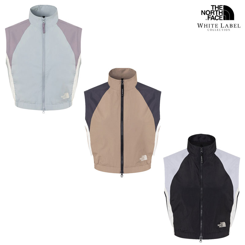 韓国正規品 [新作] レディース ナイロン クロップベスト [3カラー] 軽量 韓国ファッション カジュアル