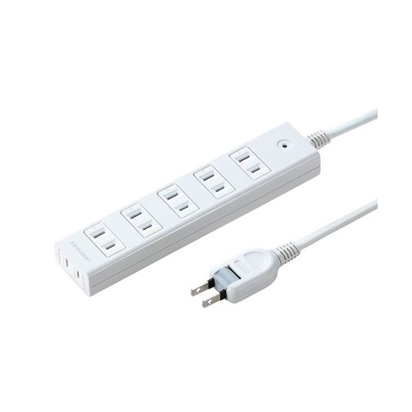 (5個セット) サンワサプライ 雷ガードタップ 2m TAP-SP2116MG-2WNX5