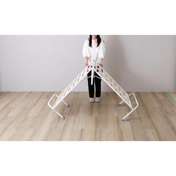 ベッド 折りたたみ すのこ キャスター シンプルモダン 折り畳み コンパクト スチールパイプ 通気性