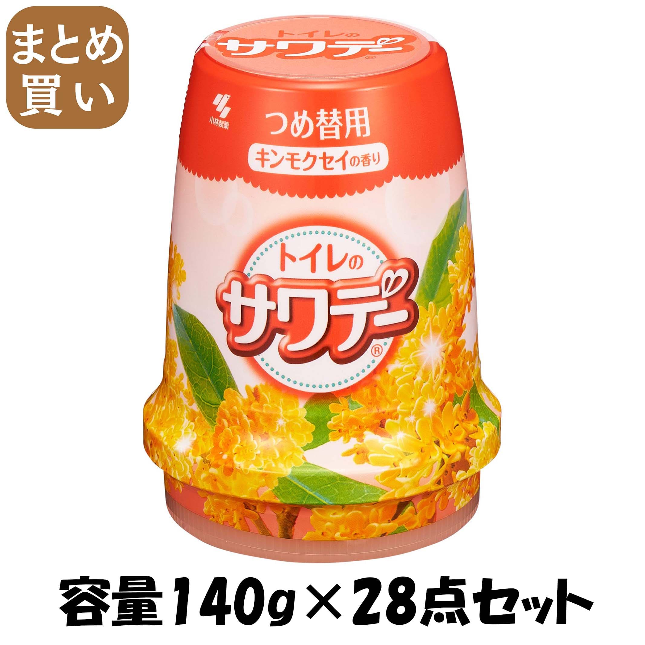 【まとめ買い】サワデー　つめ替用　こころ安らぐキンモクセイの香り 容量140G×28点セット 小林製薬 芳香剤・トイレ用