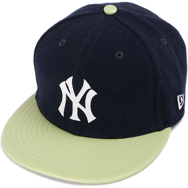 59FIFTY 中津川吾郎 ニューヨーク・ヤンキース メルトン [14703383] 5950 GORO NEYYAN MELTON メンズ・レディース コラボ 帽子 ネイビー/Lグリーン 正規取扱店 4,366円