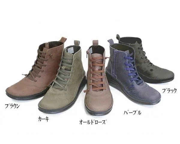 ブーティー ブーツ レディースシューズ レディースファッション 靴 秋冬 本革 ゴムレースアップ 内