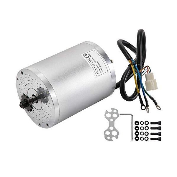 VEVOR 1600W 48V Brushless DC Motor with 3900RPM 42A Brushless Motor for Electric car， electric motor
