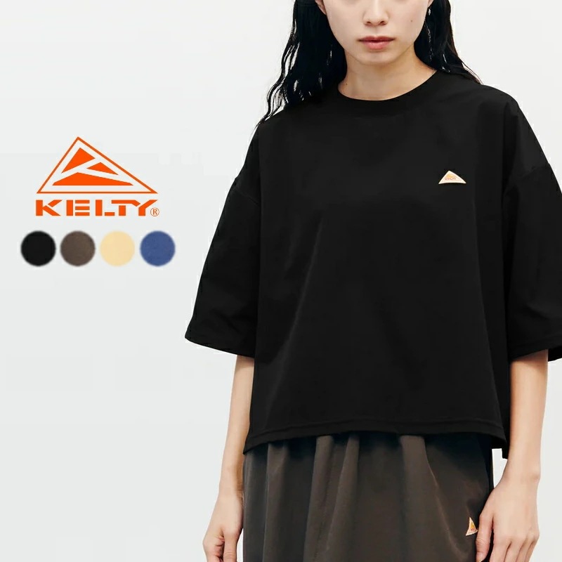 ラッシュ コンフォート クロップド Tシャツ KE25112011 ブラック チャコール ベージュ ブルー