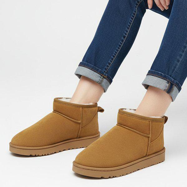 女性用冬ブーツ 裏地付きショートブーツ