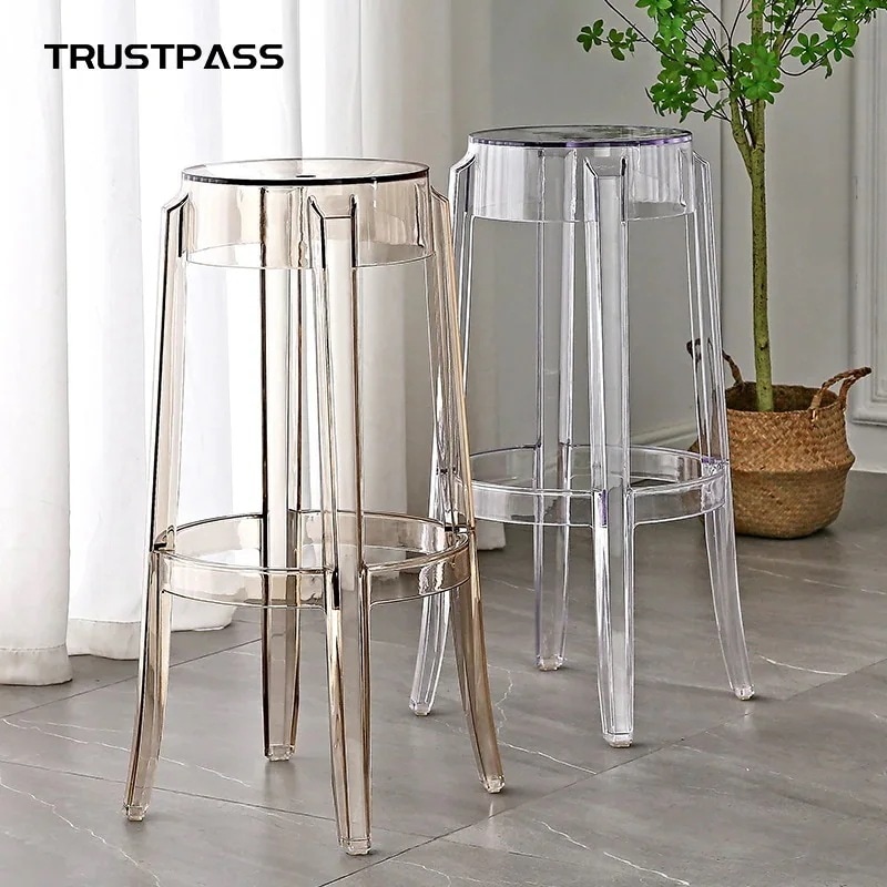 カウンターベンチPCレセプションバー椅子実験室円高脚北透明アクリルデザイナーズベンチ