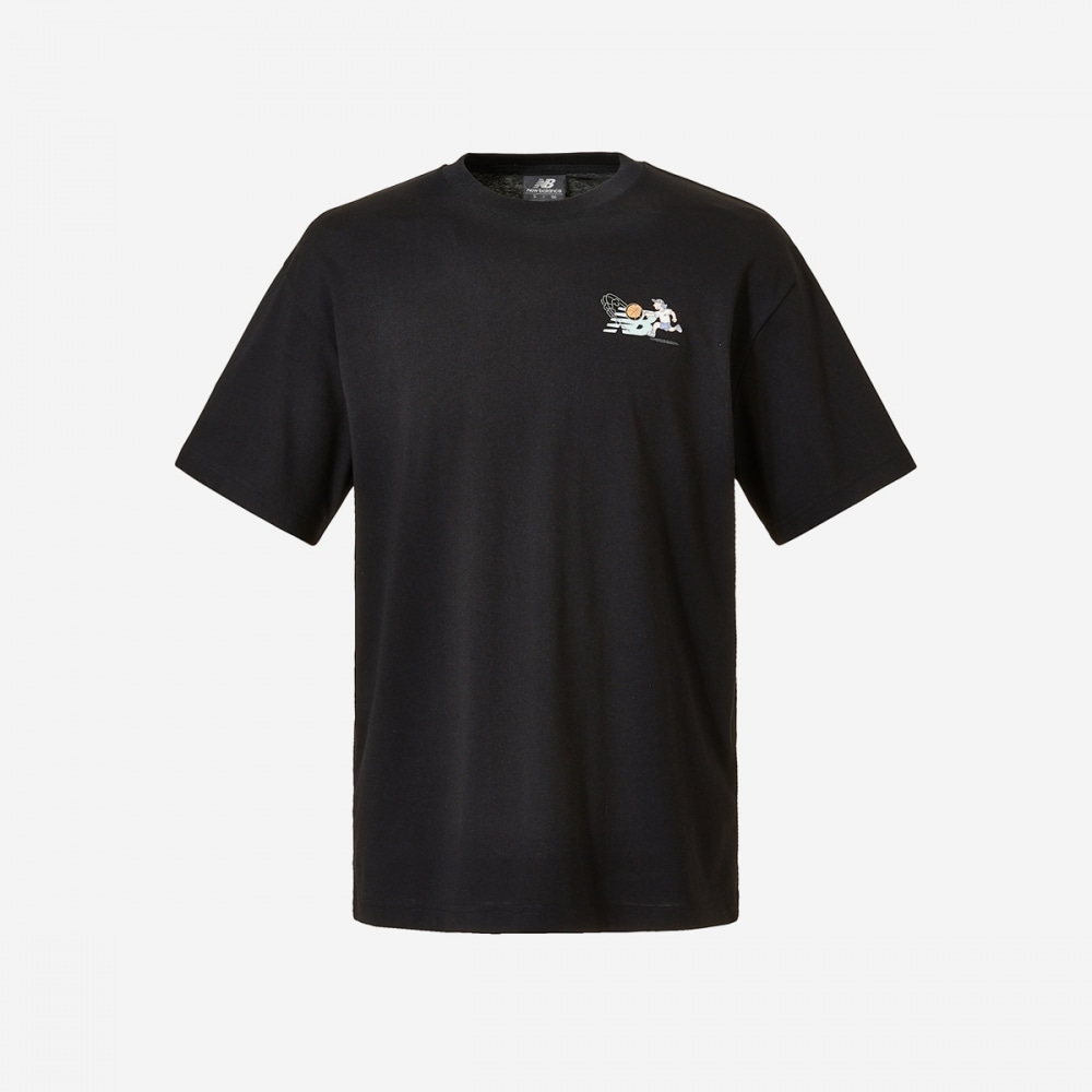 ニューバランス ユニ NB ボーイ バスケットボール レタリング 半袖Tシャツ NBNEFB1543-(19)Black