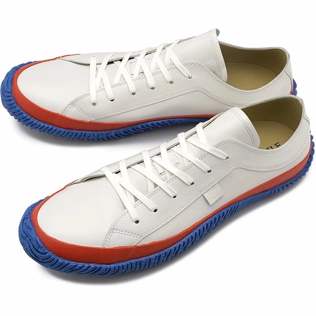 メンズ スニーカー スピングル [SP110-62] SP-110 靴 日本製 カンガルーレザー White/Blue