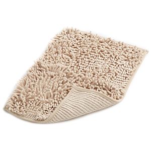 (30個セット) 吸水速乾 バスマット/お風呂マット (36×50cm ベージュ) 長方形 マイクロファイバー 『ソフワ』 (脱衣所)