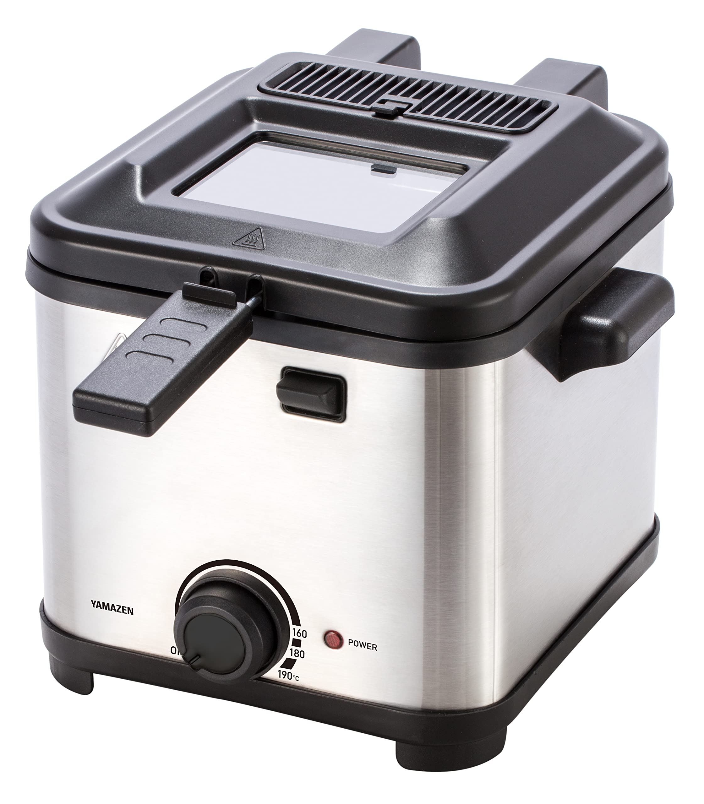 電気フライヤー 1.5L 家庭用 卓上 コンパクト ダイヤル式 温度調節 バスケット 蓋付き シルバー YAD-F801(S) 5,214円
