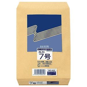 （まとめ） ピース R40再生紙クラフト封筒 角7 85g／m2 625 1パック（100枚） (×10セット)