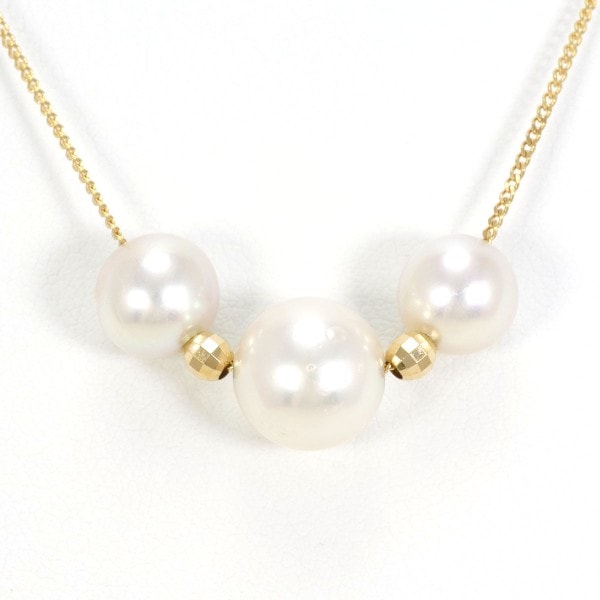 K18 18金 YG イエローゴールド ネックレス パール(真珠) 約42cm ジュエリー 中古