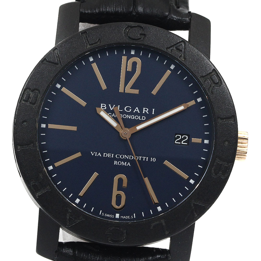 ブルガリ BVLGARI BB40CL ブルガリブルガリ カーボンゴールド デイト 自動巻き メンズ _893140【中古】