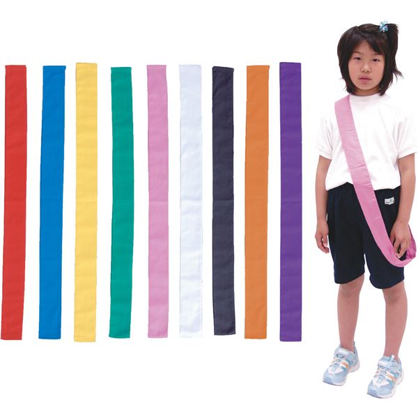 (まとめ)アーテック カラーたすき/襷 (巾60mm×1.5m) 綿100% レッド(赤) (×40セット)