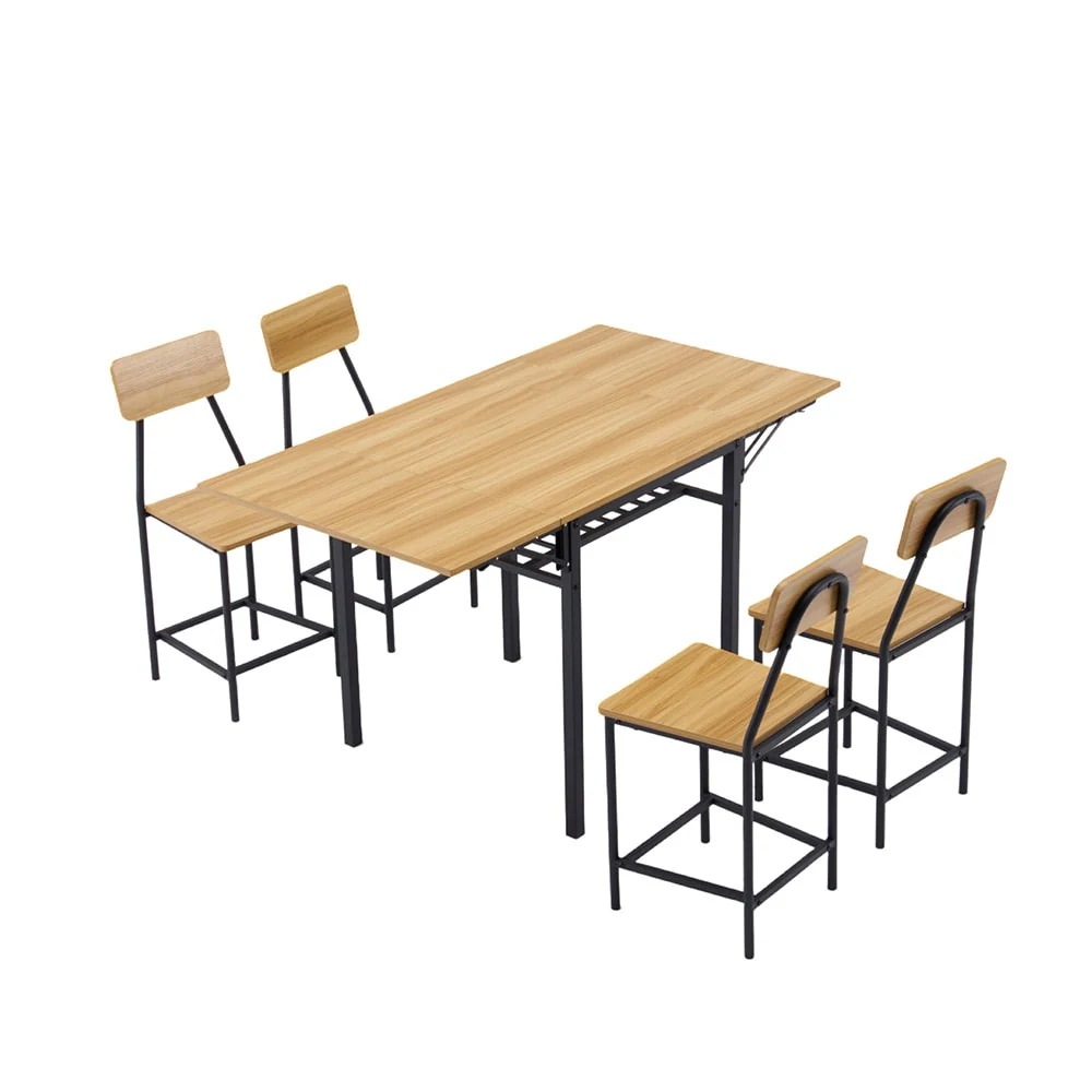 【国内即日発送】ダイニングセット ダイニング5点セット 4人掛け ダイニングテーブル ダイニングテーブルセット レトロ 食卓 パイン天然木 ナチュラル カフェ パソコンデスク リビング