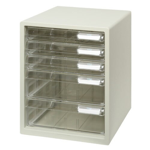 （まとめ買い）レターケース A4縦 浅3深2段 ホワイト LC-123A [x3]