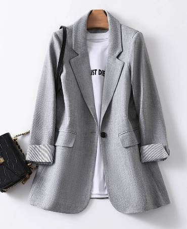 レディース ジャケット アウター 上着 ミドル丈 長袖 折り返し袖 おしゃれ裏地 襟付き ポケット