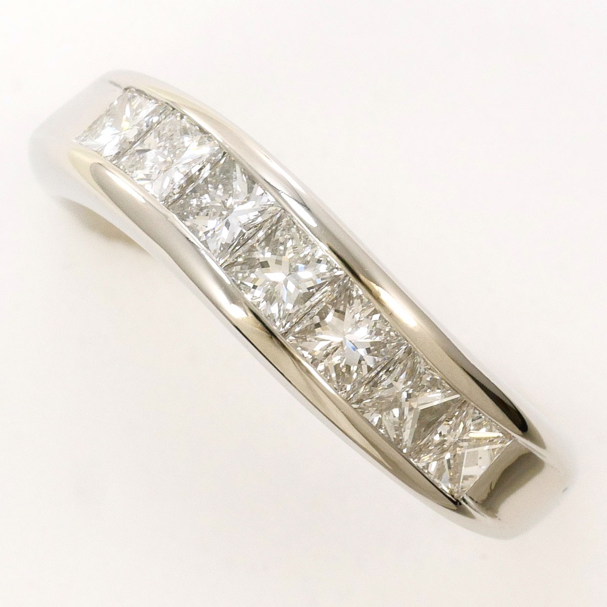 PT900 プラチナ リング・指輪 12号 ダイヤモンド 1.00ct 鑑別書 総重量約6.2g 中古