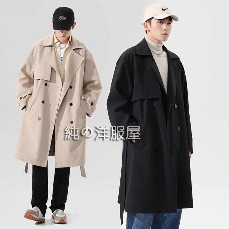 トレンチコート メンズ ロング コート ミドル丈 スプリングコート 春コート かっこういい コーディネート コート メンズ ファッション ベルト付き 通勤 入学 卒業式 フォマール ビジネスコート カ 5,262円