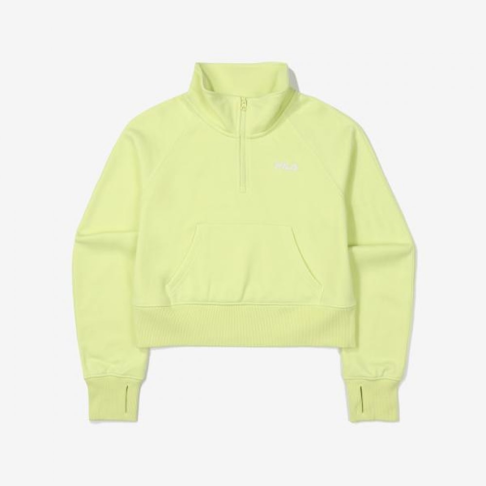 FILA ストレッチ起毛半ジップトレーナー