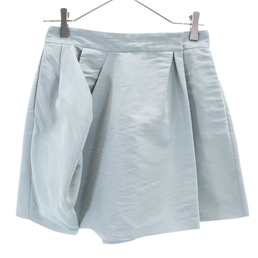 イタリア製 シルクブレンド ラップ ショートパンツ 38 ブルー系 レディース