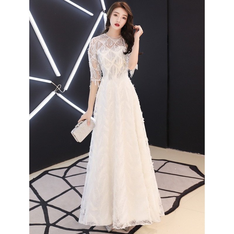 2021春パーティードレス 姫系 スパンコール 花嫁ロングドレス お呼ばれ 結婚式 誕生日 ロング丈 6,936円