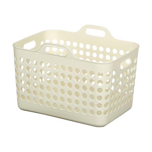 （まとめ） ヒマラヤ化学ポピンズバスケット 角型 M アイボリー NO1571IV 1個 (×5セット) 6,847円