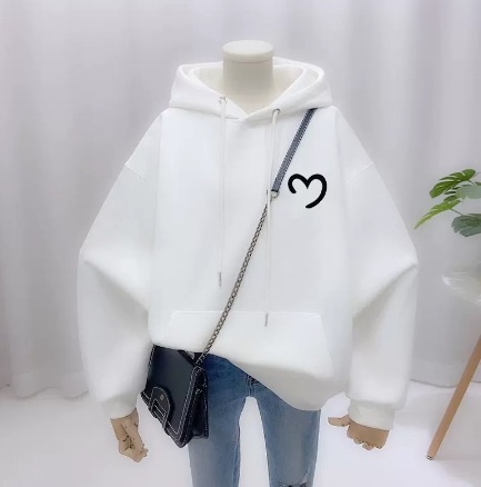トップス プルオーバー パーカー トレーナー スウェット フード付き 防寒 ハート プリント カンガルーポケット M L XL 2XL 3XL レギュラー丈 フーディー 襟なし ワイド かわいい