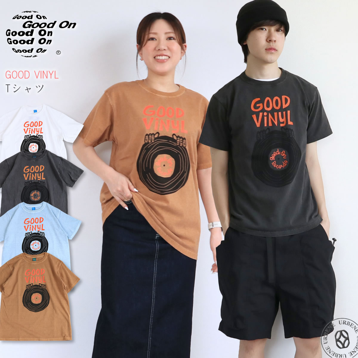 【 数量限定商品 】半袖Tシャツ グッド レコード ショートスリーブTシャツGOOD VINYL グッド ビニール S/S TEE クルーネック 5.5オンス USAコットン