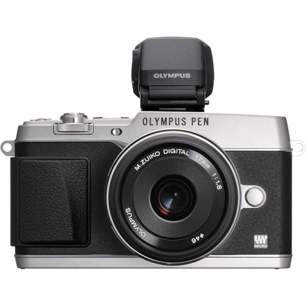 【中古】オリンパス OLYMPUS E-P5 17mm F1.8 レンズキット シルバー SDカード付き