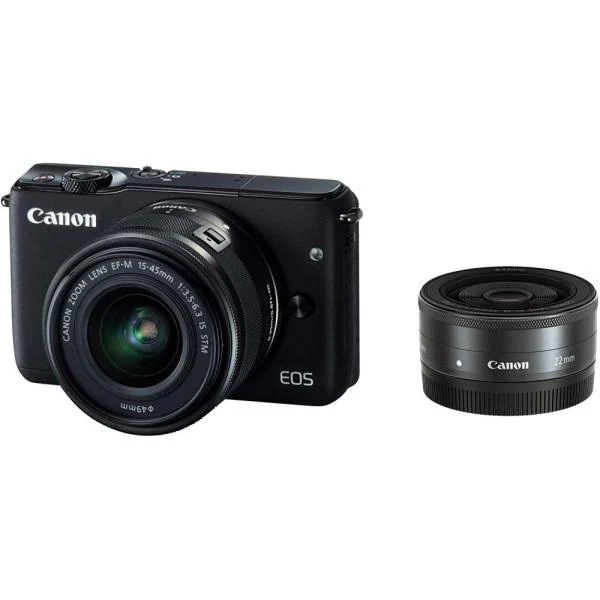 【中古】キヤノン Canon EOS M10 ダブルレンズキット ブラック EOSM10BK-WLK SDカード付き