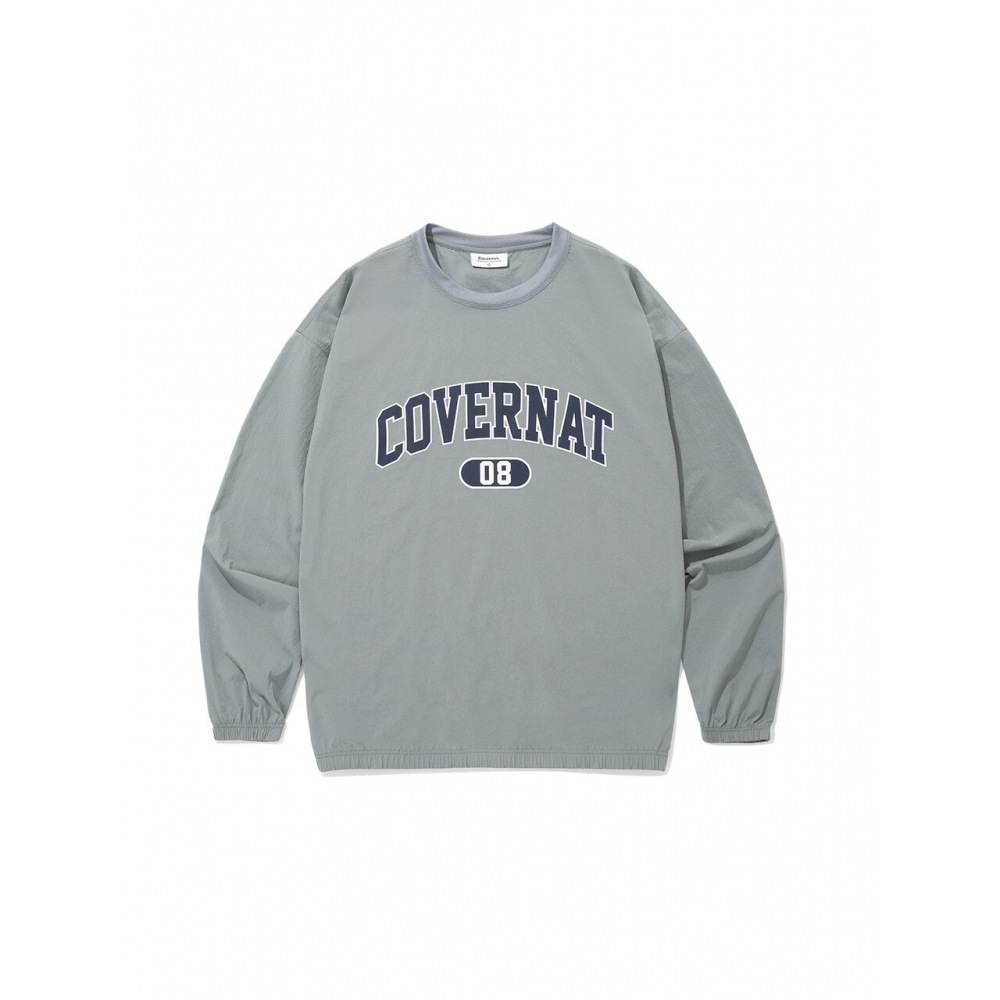 COVERNAT アーチロゴウーブンスウェットシャツチャコール