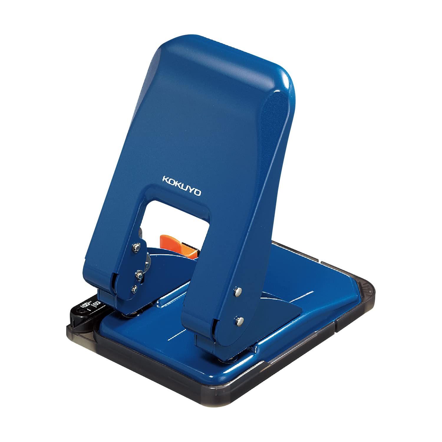 コクヨ 穴あけパンチ 2穴 ラクアケ 用紙サイズガイド付 52枚 青 PN-G52B