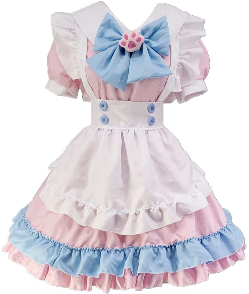 メイド 服 半袖 コスプレ 衣装 ロリータ 服 ロリータ ドレスプリンセス ドレスフリル 大きいサイ